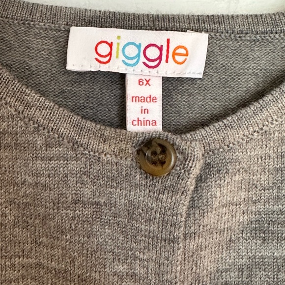 Giggle grey wool cardigan 6x - Picture 3 of 7